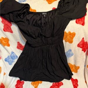 Trixxi Elegant Black Mini Dress